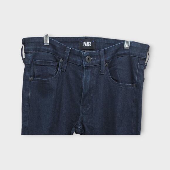 Womens PAIGE Croft Style Dark Wash Blue Jean Jeggings Size 31 - Picture 2 of 6